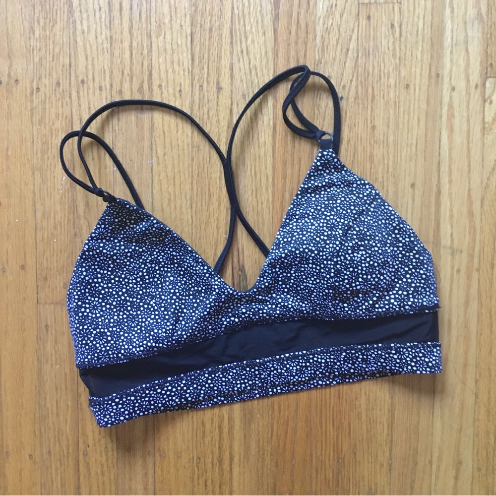 rare Lululemon lab floral mesh insert bra 6